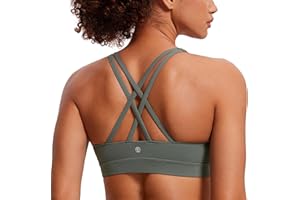 CRZ YOGA Donna Reggiseno Yoga Imbottito Supporto Criss Cross Back