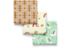 PEKEL'S PEKEL’S Mantas de Muselina Bebé 120x110 cm | Pack de 3 | 100% Algodón Suave y Transpirable | Paños Grandes Envolventes para Recién Nacido, Cuna, Carrito o Regalo Baby Shower