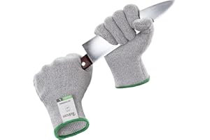 Twinzee Paire de Gants Anti Coupure - Protection de Niveau 5 - Protection Contre les Coupures du Quotidien (cuisine, bricolage) - Taille L