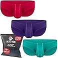 Real Mens Bikini Underwear - Bulge Enhancing Pouch – 1, 3 or 6 Pack Mesh String Bikini Briefs with Size D Pouch XS - 5XL