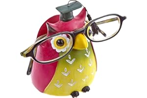 By-Bers Brillenhalter Zoo Eule Löwe Tiger Nashorn Panther Nilpferd handbemalt, lustig, für Kinder und Junggebliebene, EIN schönes Designstück aus Polyresin (Brillenhalter_Kautz)