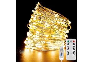 SUNNEST Fairy Lights, 20M 200 LED USB-Powered String Lights Copper Wire Light for Indoor Outdoor Lighting, Bedroom, Wedding Decor, Party, Christmas, Tree Decoration.