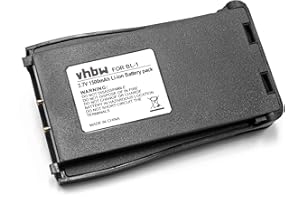 vhbw Batería Recargable reemplaza Baofeng BL-1 para Radio (1500 mAh, 3,7 V, Li-Ion)