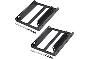Akasa Adattatore SSD e HDD | Convertitore staffa di montaggio da 3,5 pollici a 2,5 pollici | Unità disco rigido interno e staffa per unità a stato solido | Confezione da 2 | AK-HDA-03-KT02