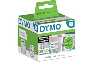 DYMO Authentic LabelWriter Multi-Purpose Labels | 57 mm x 32 mm | Self-Adhesive | Roll of 1000 Easy-Peel Labels for LabelWriter Label Makers | Made in Europe
