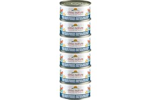 Almo Nature Mega Pack Natural au Thon, Poulet et Fromage - Nourriture Humide pour Chat Adulte: 6 boîtes de 70g