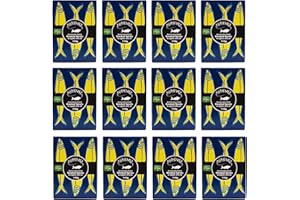 Fish 4 Ever | Smoked Sprats In Organic Extra Virgin Olive Oil - Sustainably Fished. Tin Canned Food Rich In Omega-3. Great With Fresh Bread, Pasta and Salads |110g (Pack of 12)