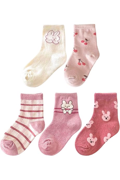 Lot De 6 Chaussettes & Genouillères Bébé HDGSAFD - Antidérapantes, Coton Doux - Multicolore 12-14cm