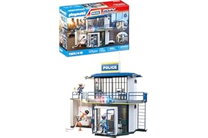 Playmobil | Action Heroes | Poste de Police avec Local de Recherche | Jouet de Police Plein d'action | avec de Nombreux détails passionnants | pour Enfants à partir de 4 Ans | 71874