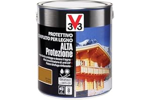 V33 Protettivo Completo per Legno a Solvente Alta Protezione Noce Medio 2 L