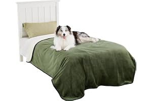 LE SURE Hundfilt vattentät, 152x203 cm vattentät filt för soffa, olivgrå
