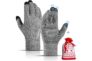 OHWHOA Guantes Invierno Térmicos Mujer Hombre Gantes Touch Screen Táctiles Aire Libre Running Trabajo Conducir Guante Interior de Felpa Bolsa Regalos Incluida Regalos Navidad por Hombre Mujer