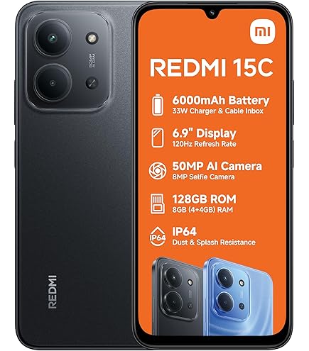 REDMI 15 8GB+256GB DS MIDNIGHT BLACK : Amazon.co.za: Electronics