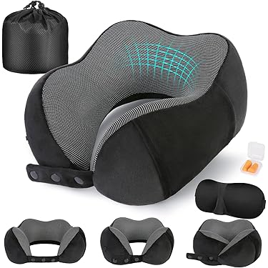 Reiskussen voor Vliegtuig Slapen Zacht Memory Foam Nek Reiskussen voor Vliegtuig Slapen Zacht Memory Foam Nek