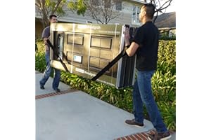 Uktunu Tragegurte Für Umzug 2 Personen Transportgurt Professionellen Hebe und Tragegurt - Einfaches Heben, Tragen, Bewegen von Möbeln Haushaltsgeräten Matratzen - 220Kg Tragfähigkeit, Schwarz