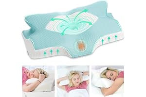 ‎ELVIROS Elviros Orthopädisches Kissen aus Memory Foam, Seitenschläferkissen Nackenstützkissen, Kopfkissen Nackenschmerzen Ergonomisches Schlafkissen für Nacken-und Schulterschmerzen, 64 x 12,5/10,5 x 38 cm