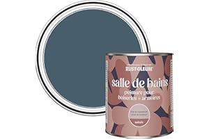 Rust-Oleum Peinture Bleue Résistante à l'humidité pour Meubles de Salle de Bains, Finition Satinée - Bleu Dessin 750ml