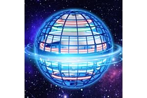 Amplelife Fliegender Ball Pro - 2023 Flying Hover Ball Toys FüR Kinder Jungen Mädchen, Mini Drone Schwebender Boomerang Orb Spielzeug, Halloween Weihnachten Geburtstag Coole Geschenkidee (Blau)