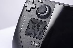 Luck&Link Touchpad Protector Steam Deck, Schutz Haut Textur Aufkleber für steamdeck Touch Trackpads, High End strukturierte Griff Haut (Broken Diamonds-Schwarz, Trackpads)