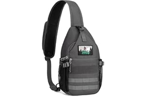 HALOVIE Sac bandoulière antivol pour homme - Style tactique sacoche poitrine sling bag pour voyage & sport