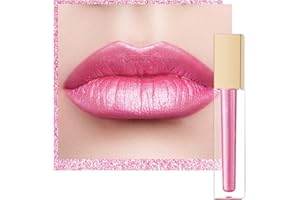 ‎OULAC Oulac Lippenstift Metallic Glitzer 2-in-1 Lipstick＆Lidschatten Lippenstift 8 Stunden Halt Leichter Lippenstain Hochpigmentiert Wischfest Wasserfester Vegan Damen Mädchen Make-up MD08