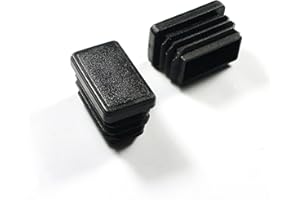 ajile - Embout rectangulaire pour Tube de Dimension 35x20 mm et d'épaisseur 1,0-2,5 mm Noir - 4 pièces - EPH110