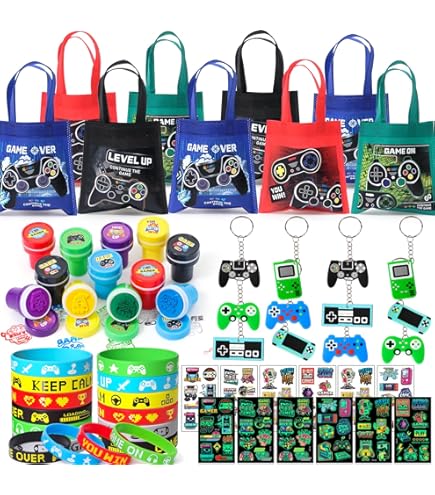 Sacs De Jeux Vidéo à Thème, Sacs De Jeux Vidéo à Cordon, Bracelets, Badges, Autocollants De Tatouage, Pour Les Prix De Classe, Les Garçons Et Les Fournitures De Fête D'anniversaire Pour Les