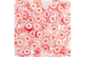 ‎FOOD CREW FOOD crew 500g Rosa Stern Bonbons einzeln verpackt - Rocks Bonbons - Hochzeitsbonbons für Gäste – zu Hochzeit Taufe Valentinstag Muttertag Kommunion – Herzbonbons Hochzeit