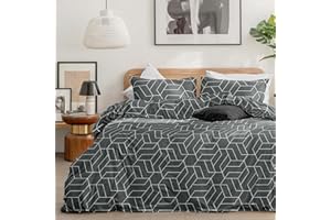 ‎DREAMZIE Dreamzie Bettwäsche Set 155x220 cm mit 2 Kissenbezügen 80x80 cm – Geometrisch-Muster – Bettwäsche für Erwachsene aus 100% Mikrofaser – Oeko-Tex Zertifiziert – Ohne Schadstoffe