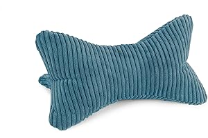 Bookiepad Leseknochen, Nackenrolle Cozy Shara, im Cord Design, ergonomische Form für Nacken- oder Lendenstütze, 42 x 22 cm, Flexible Stütze für Bücher, E-Books oder Tablets (Farbe Petrol)