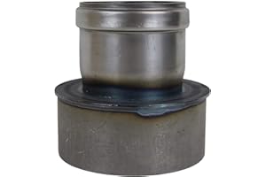 LANZZAS Tubo per pellet, prolunga da Ø 80 mm a Ø 120 mm, non verniciato, tubo per fumare pellet