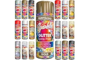 Classic Signature - Glitter Spray Paint 200ml Decorative, Creative, Dazzling Effect to Your Hobby Art and Craft Use (1 Pack, Glitter Gold)