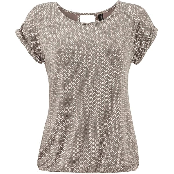 HAILY S Longtop Lu44ise Mit Stehkragen In Kiwi – Modisches Zick-Zack-Muster, 100 % Polyester, Maschinenwaschbar