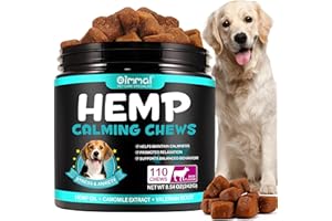 IFUDOIT Calming Dog Treats 110 Count, Beef Flavored Hemp Calming Chews for Dogs, Helps with Dog Anxiety, Separation, Barking, Stress Relief, Sleep Calming Aid, for All Breeds & Sizes