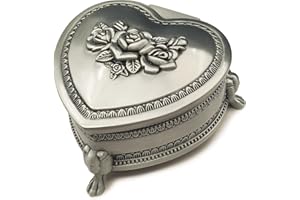 falado Wingostore - Caja de música de aleación de metal con movimiento dorado para Navidad, cumpleaños, día de San Valentín (HearShapedMetal1YMSS, You are my sunshine)