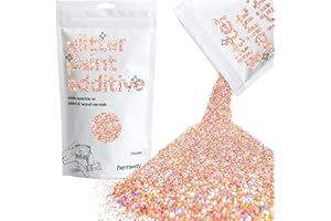 Hemway de oro rosa holográfica del brillo de la pintura Aditivo Chunky 1/40" de 0,6 mm para emulsión pinturas al agua - Interior y exterior pared, de techo, de madera, barniz - 100 g / 3,5 oz