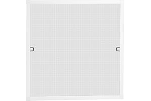 Schellenberg 70030, 100 x 120 cm, White Insect Protection Plus, Fly Screen Window with Aluminium Frame, no Drilling Required