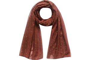 Lina & Lily Mini Shimmer Glitters Plain Colour Women's Scarf Head Wrap Hijab