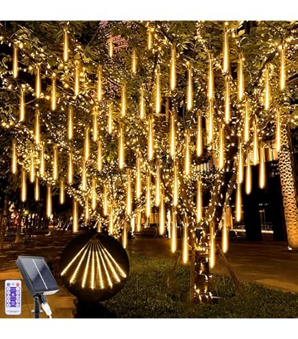 Guirlande Lumineuse Solaire étoiles 14m 120 LED - 8 Modes - Étanche - Pour Jardin, Noël, Clôture, Fête - Blanc Chaud