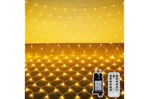 Soagrc LED Lichternetz Außen 3x2m 200 LEDs warmweiß, Lichterkette Außen mit Fernbedienung & Timer, IP67 wasserdicht, stimmungsvolle Weihnachtsbeleuchtung für Garten, Balkon & Hochzeit