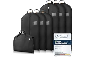 Bruce.® 6x Premium Housse Vetements à Suspendre 3x 100x60cm & 3x 120x60cm, Pliable Housse de Rangement Vetement Penderie and Voyage, Idéale comme Housse Costume Homme, Robe de Mariée & Robe Longue