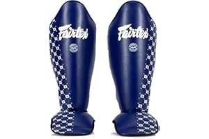 Espinilleras Fairtex SP5 Muay Thai para Hombres, Mujeres, Niños | Premium, Livianas y Duraderas | Protección Extendida para Evitar Periostitis Durante Entrenamiento o Sparring