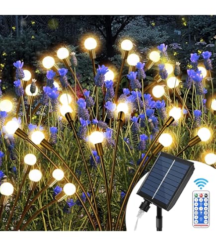 Redefun Solarlicht Gartendeko 2 Stück 150LED Solar Gartenleuchten Außen