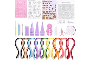 Mardatt 64 Pcs Complete Paper Quilling Kits, 45 Colors 900 Strips Paper with Necessary Tools for Beginners, Advanced Quiller, DIY Handcraft Quilling Set