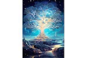 Siyurongg Kit per pittura diamante 5D, kit pittura digitale, Mosaico kit, Accessori arte diamante,Tema Albero della vita,Adatto per adulti bambini decorazione parete di casa Dono perfetto - 30x40cm