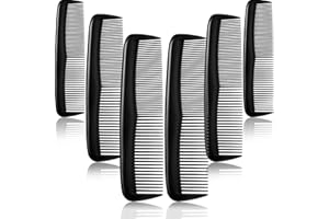 LEINUOSEN 12 Pieces Hair Combs Set Pocket Fine Plastic Hair Combs for Women and Men, Fine Dressing Comb (Black)