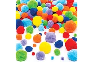 Baker Ross AW366 Rainbow Colours Pom Value Pack of 200)