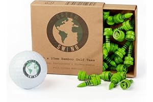 Green Swing Camisetas de Golf de bambú de 25 mm, biodegradables, Resistentes, sostenibles, 30 Unidades, edición a Todo Color