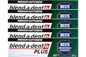 VANPEIN 5x Blend a dent Plus Premium Haftcreme DUO SCHUTZ Minze 40g