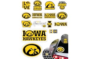 PARTYKANDY Iowa Hawkeyes Stickers for Gift, Car, Water Bottle, Laptop, and Phone for Hawks Football Fans and University Graduates (Iowa Hawkeyes)